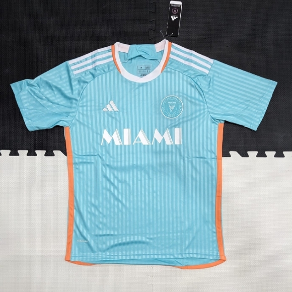 Inter Miami Messi #10 Aqua Adult Adidas Jersey - Picture 2 of 10